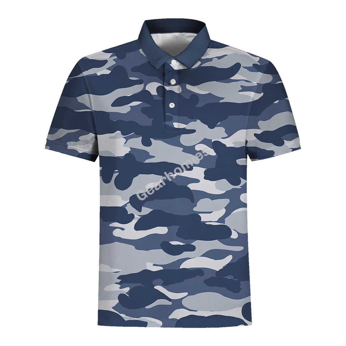 Urban Blue Camo Polo Shirt