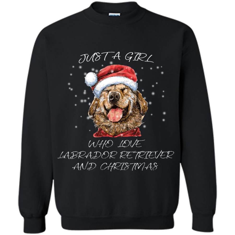 Just a Girl Who Loves Labrador Retriever And Christmas – Gildan Crewneck Sweatshirt