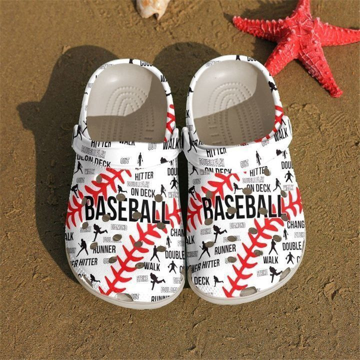 Baseball Pattern Classic Clogs Shoes 2