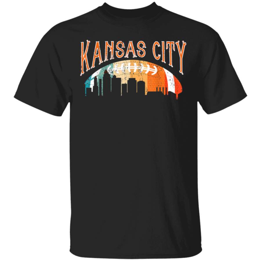 Retro Kansas City Football Fan Vintage City Skyline TShirt