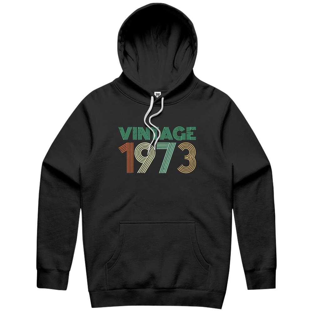 46Th Birthday Gift Idea Vintage 1973 Distressed Hoodie