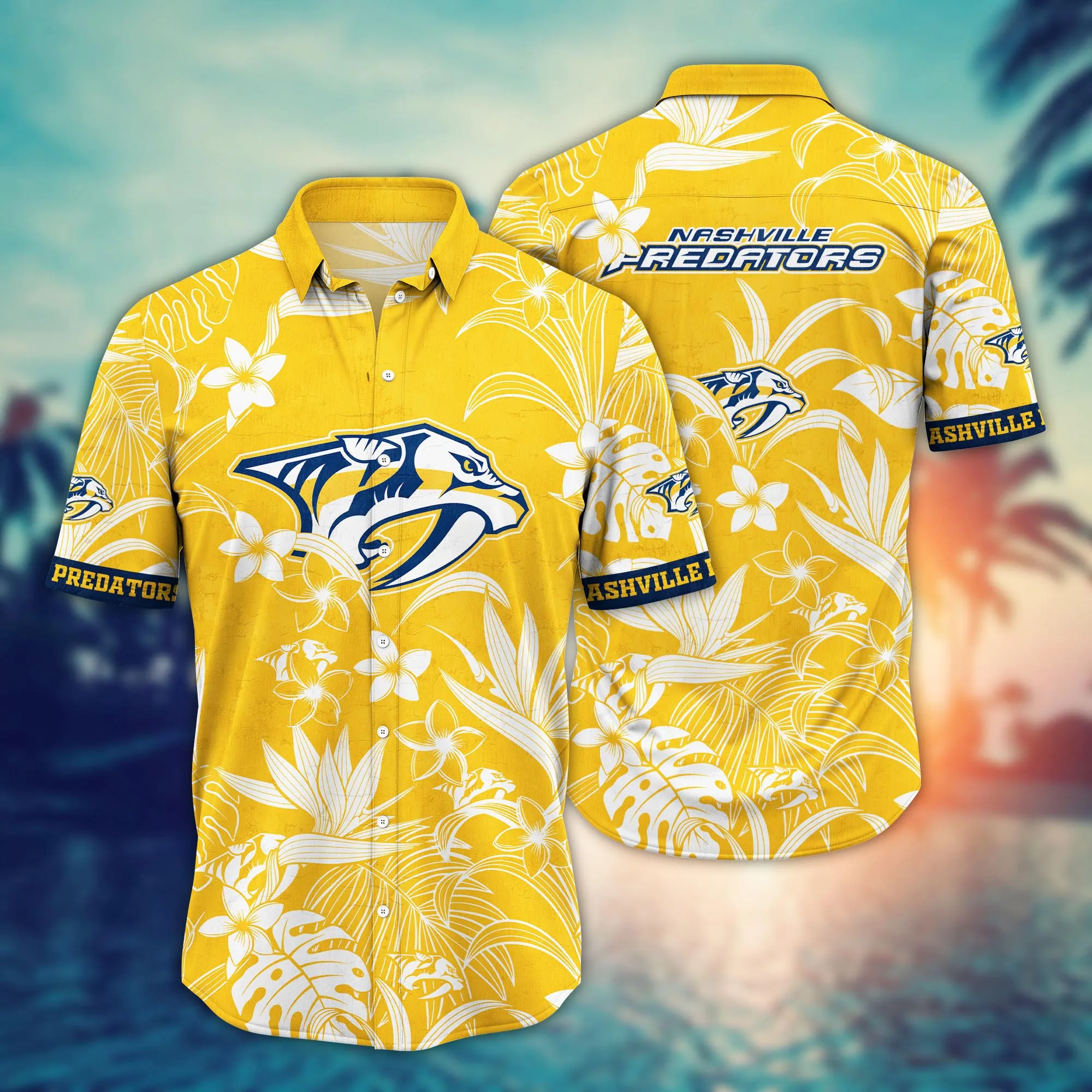 Nashville Predators Nhl Hawaiian Shirt Beach Ballstime Aloha Shirt