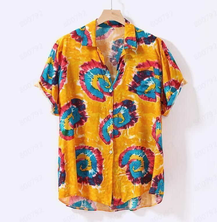 Buy Beach Casual Shirt Hawaii Wind Short Sleeve Ha53732