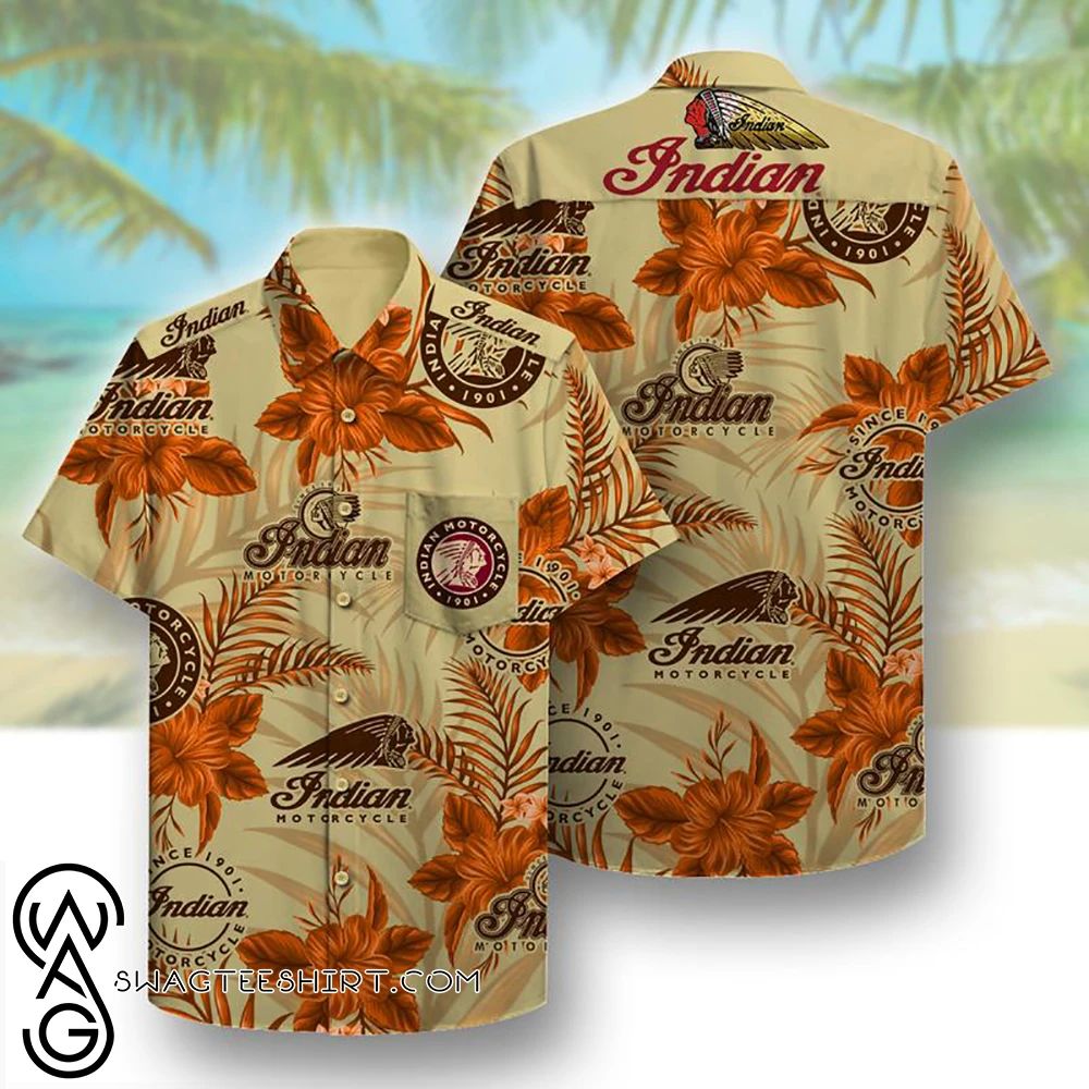 Tropical Indian Motorcycle Symbol Hawaii Shirt Hot Item Ha25202