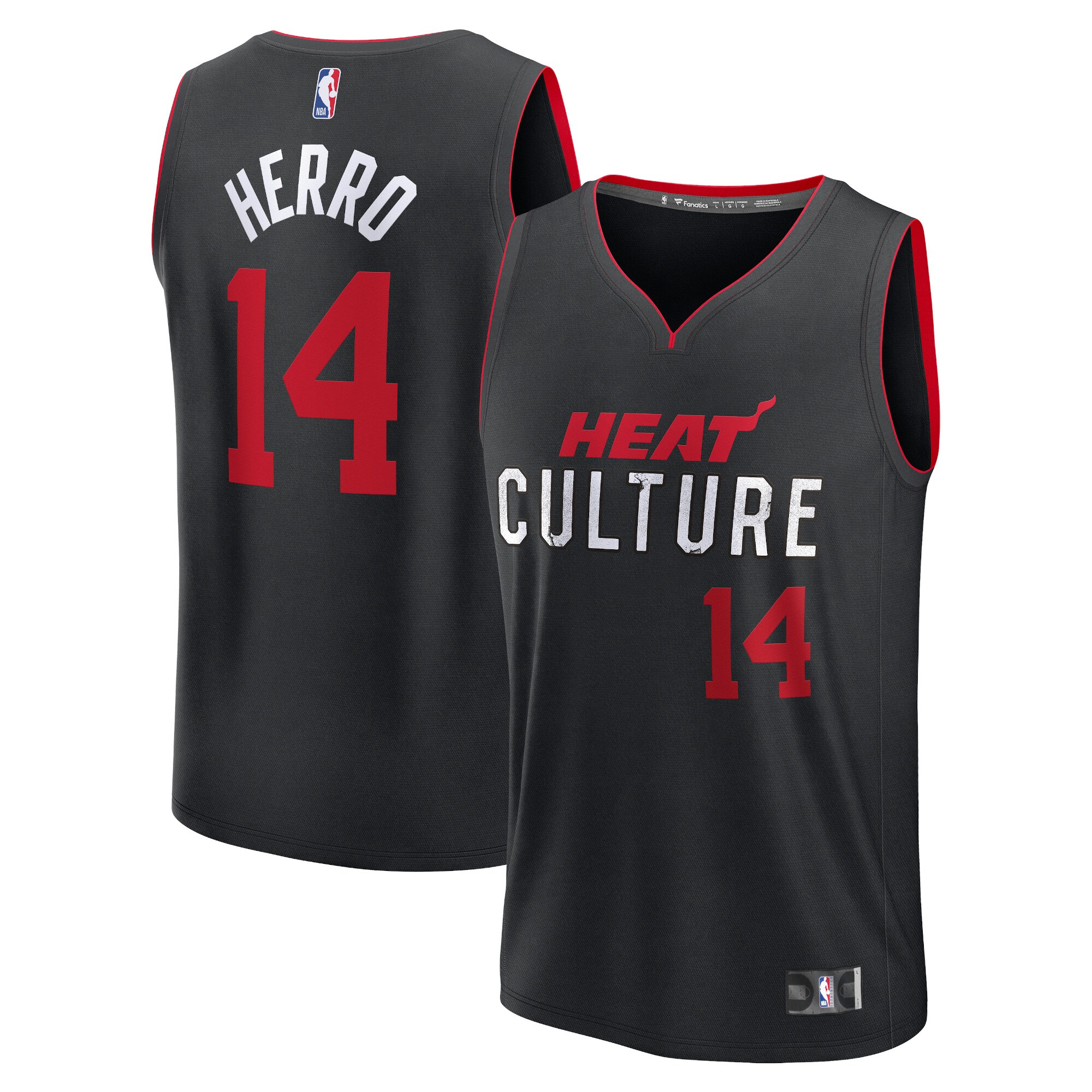 Tyler Herro Miami Heat Branded Fast Break Jersey – Black – City Edition