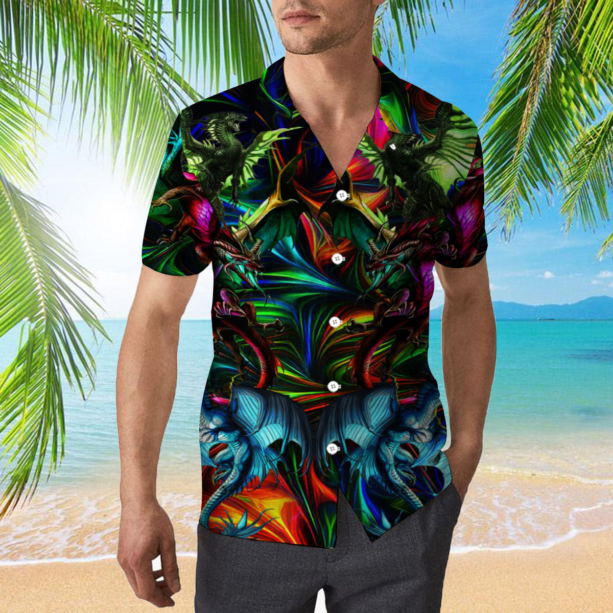 Amazing Dragon Birds Hawaii Shirt For Men And Women Ha19561