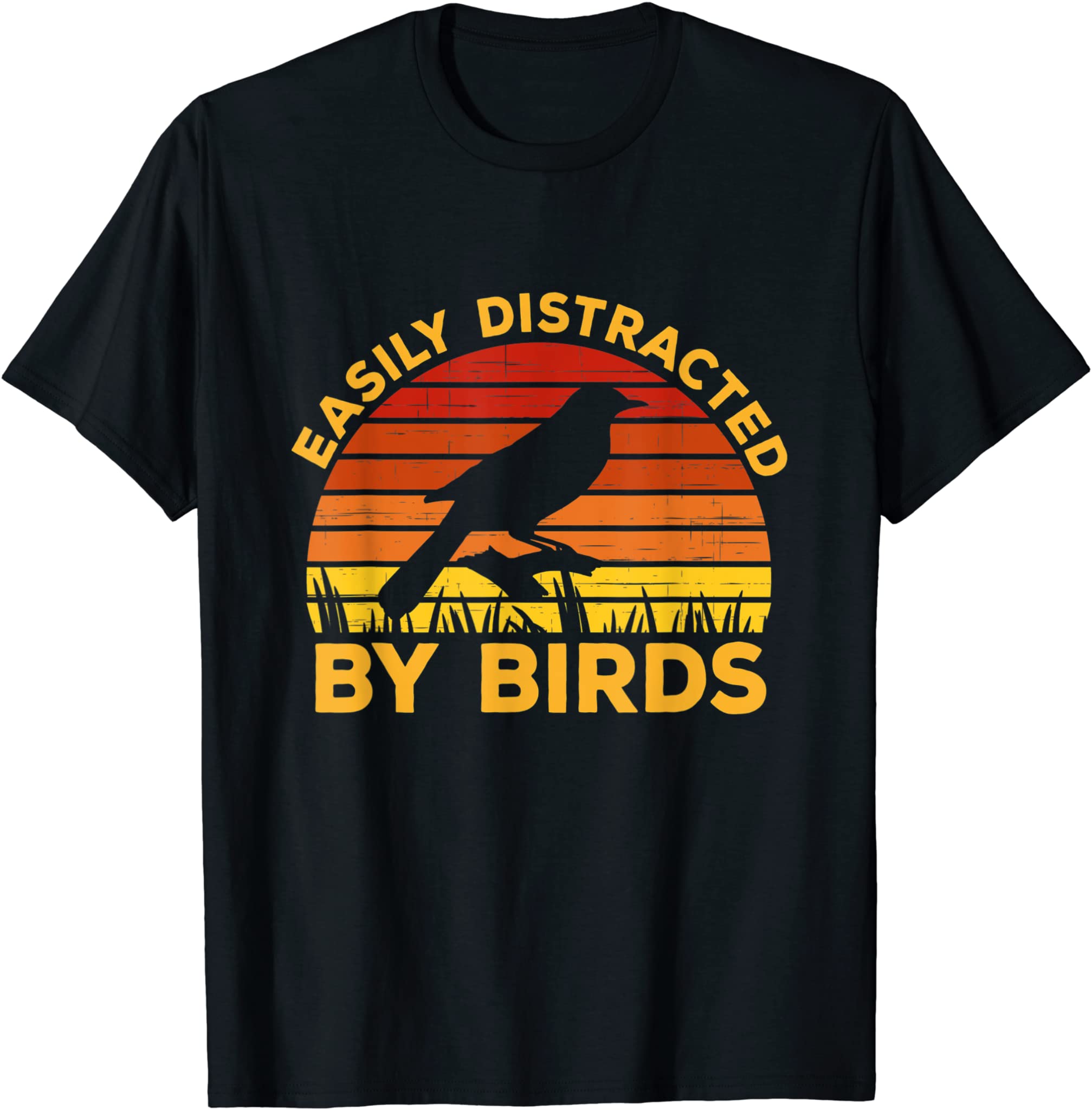 Easily Distracted By Birds Funny Watching Birding T-Shirt