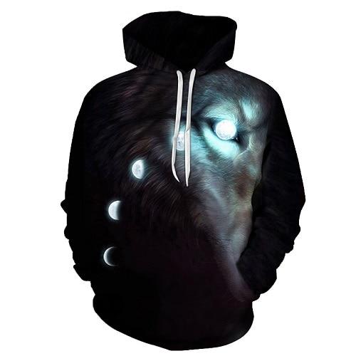 Wolf Eye Moon Phases Hoodie