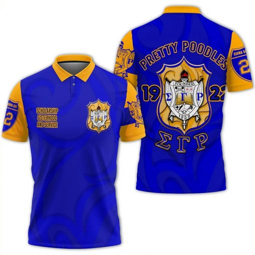 Sigma Gamma Rho 1922 Pretty Poodles Sgr Polo Shirt