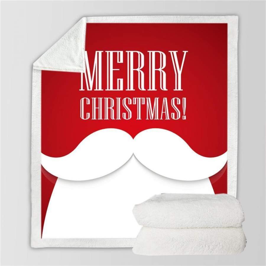 X-Mas Mustache Blanket Christmas Decoration Ideas Christmas Gift Ideas