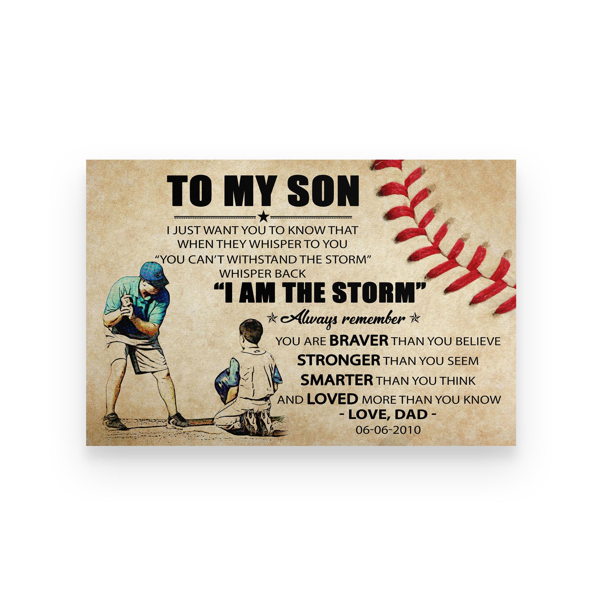 baseball poster dad to son i am the storm vs2