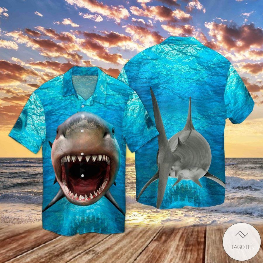 Shark King Of Ocean 3D Hawaiian Shirt