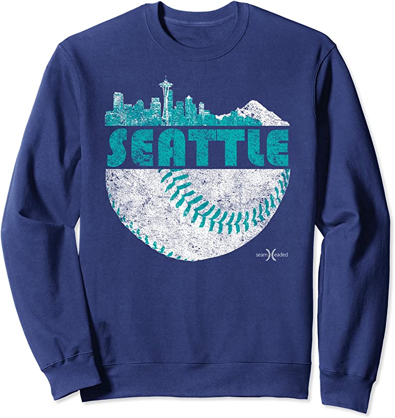 Vintage Seattle Baseball Skyline Sweatshirt