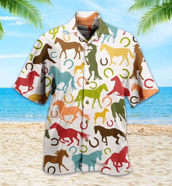 Horse Retro Colorful Hawaii Shirt Ha100569