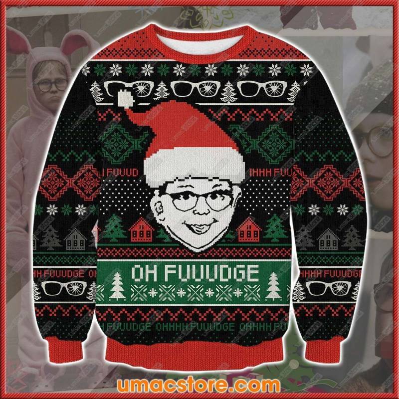 A Christmas Story Oh Fudge 3D Print Ugly Christmas Sweatshirt