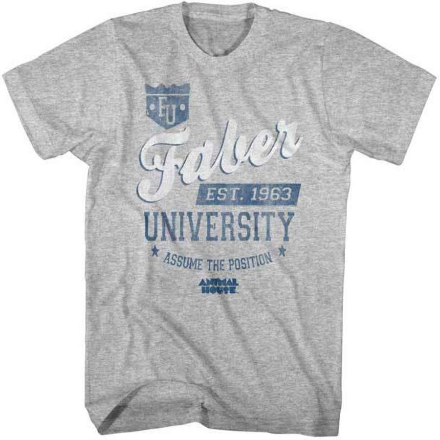 ANIMAL HOUSE-FU-GRAY HEATHER ADULT S/S T-SHIRT