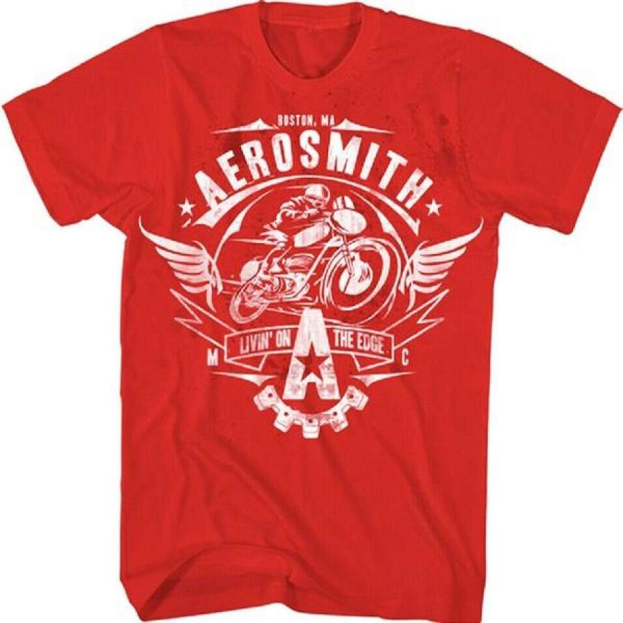 Aerosmith-Livi<Wbr/>N’ On The Edge Red T-Shirt