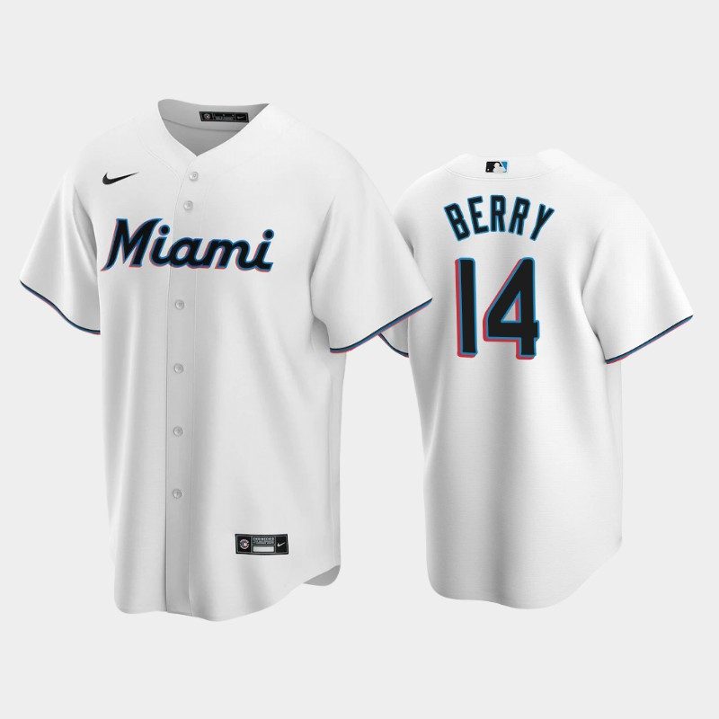 2022-23 Draft Miami Marlins Jacob Berry 14 White Home Jersey