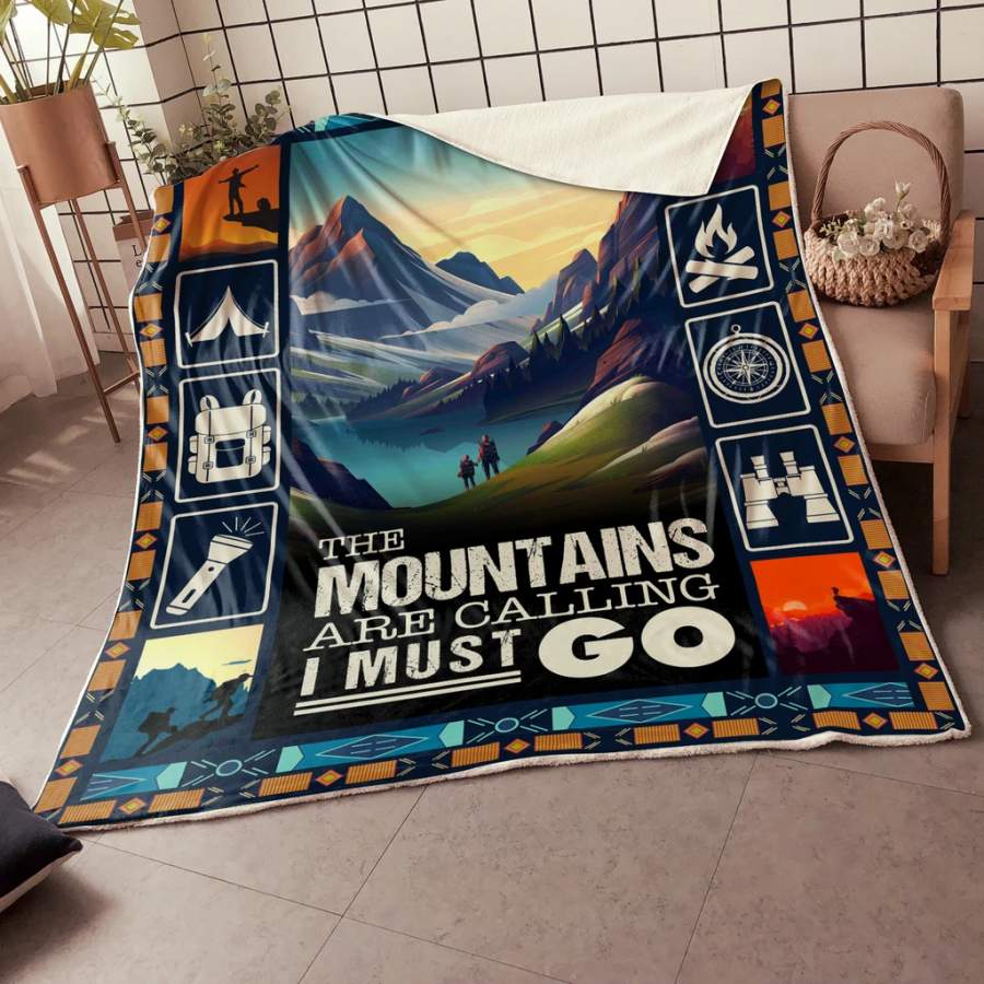 Wozoro Quilt Blanket Camping The Mountains Are Calling And I Must Go Twin Queen King Size