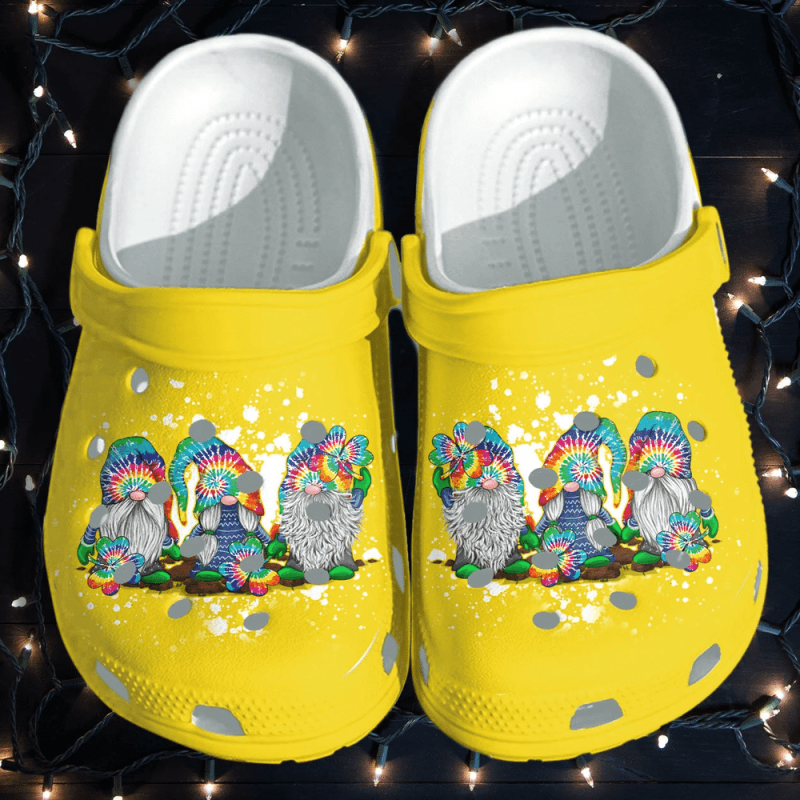 Gnomies Hippie Cute Gift For Lover Rubber clog Shoes Comfy Footwear