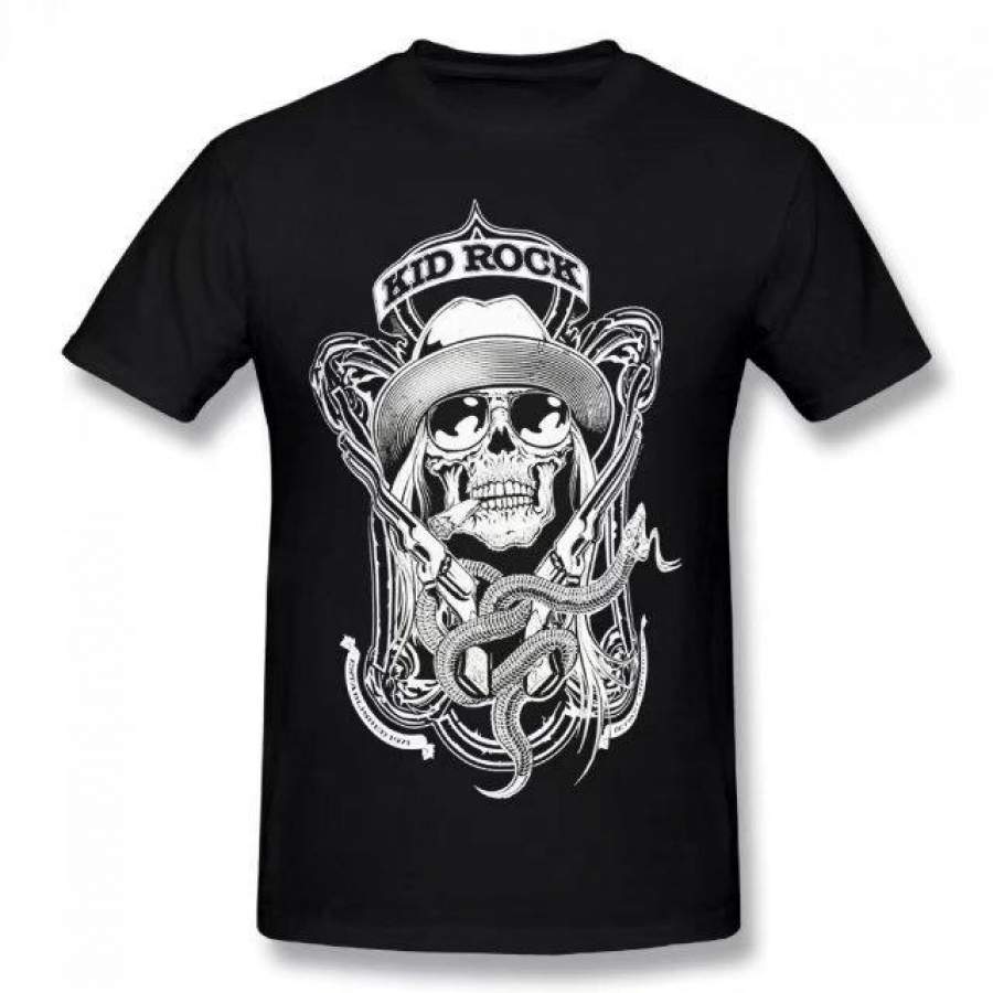 Kid Rock Snake Summer Basic Casual Short Cotton T-Shirt