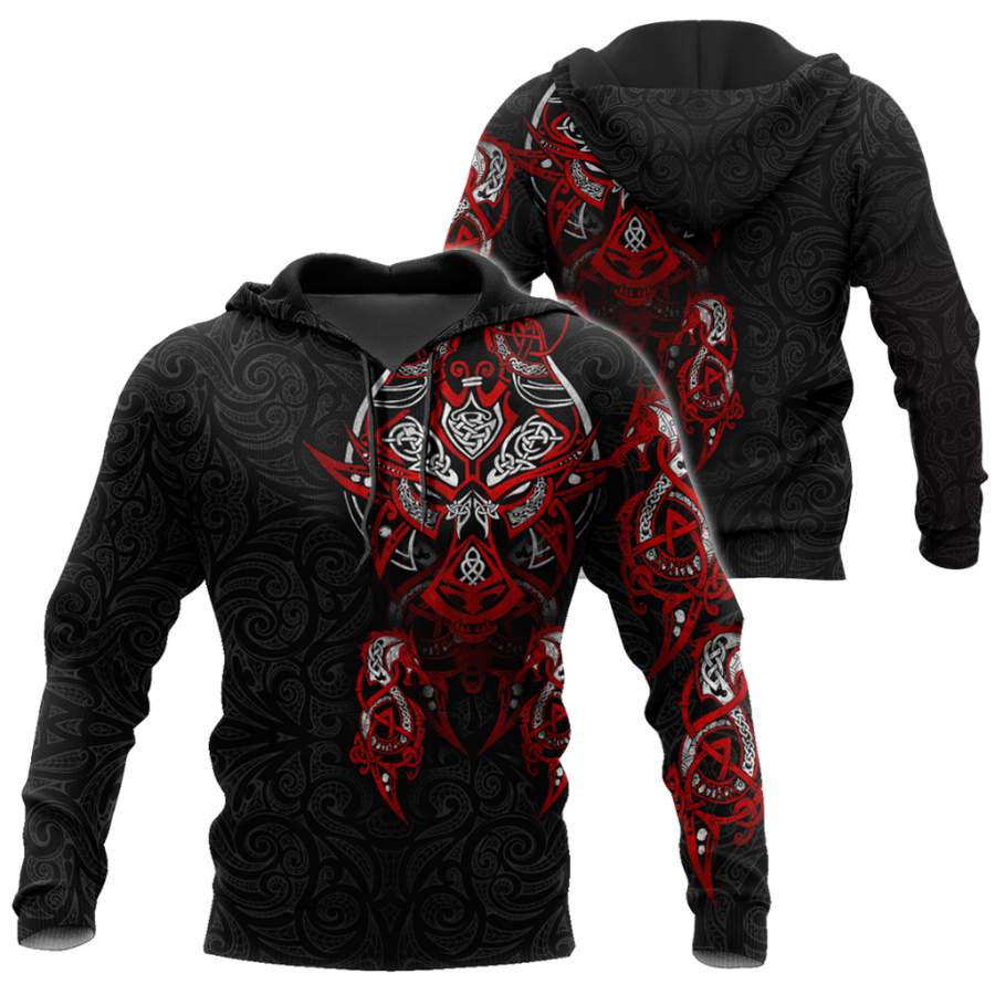 Viking Tattoo Dragon Hoodie T Shirt For Men and Women HAC150604-NM