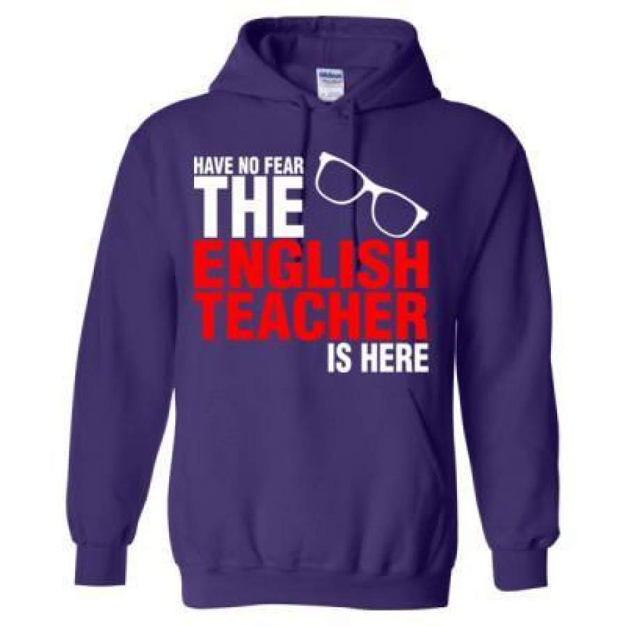 AGR Have No Fear The English Teacher Is Here – Heavy Blend™ Hooded Sweatshirt