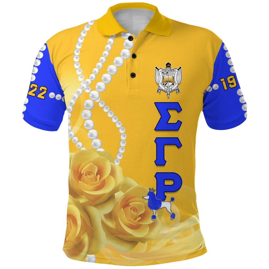 Sorority Polo – Sigma Gamma Rho Yellow Tea Rose Polo Shirt