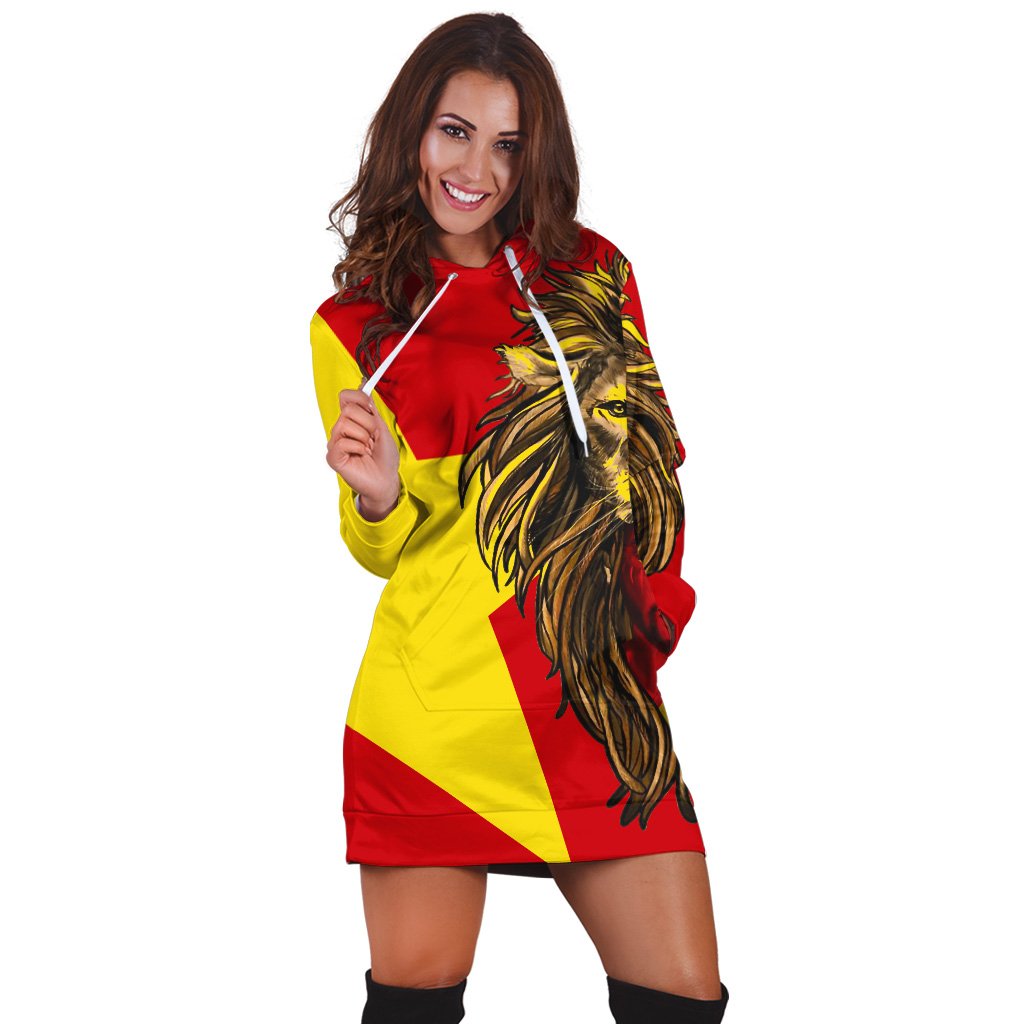 1stTheWorld Amhara Hoodie Dress, Amhara Flag Men Lion A10