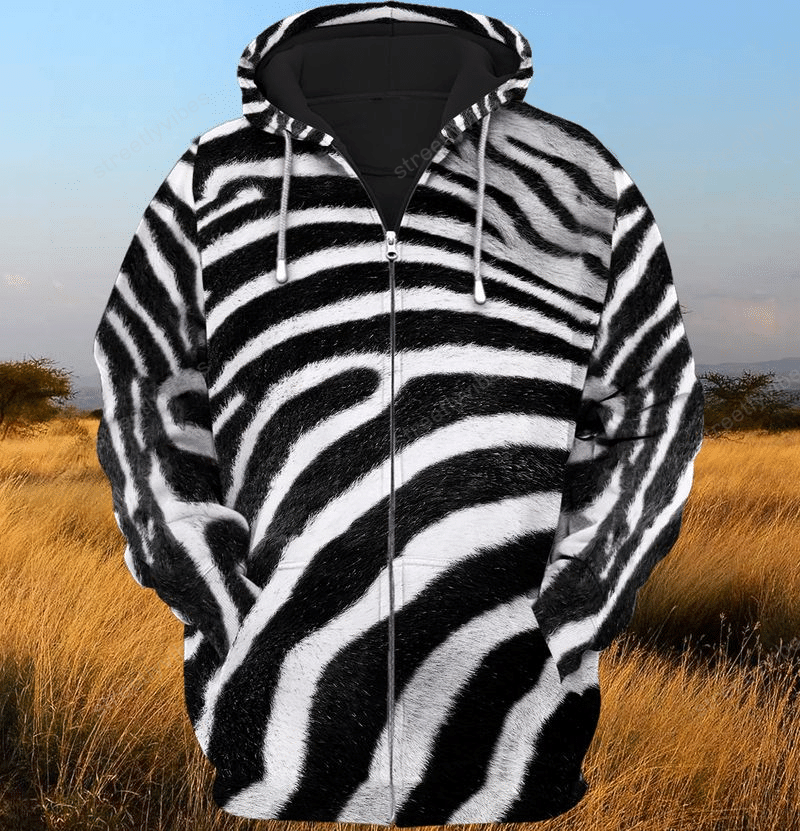 Zebra-Tiger-Leopard-Cheetah Pattern 3D Full Print Zipped Hoodie