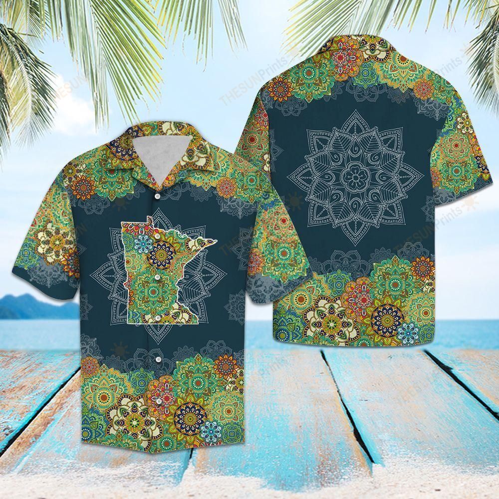 Minnesota Floral Mandala Hawaiian Shirt Ha99689