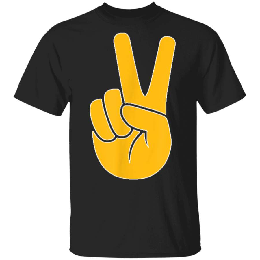 Kansas City Football Peace Sign Touchdown Fan Tshirt