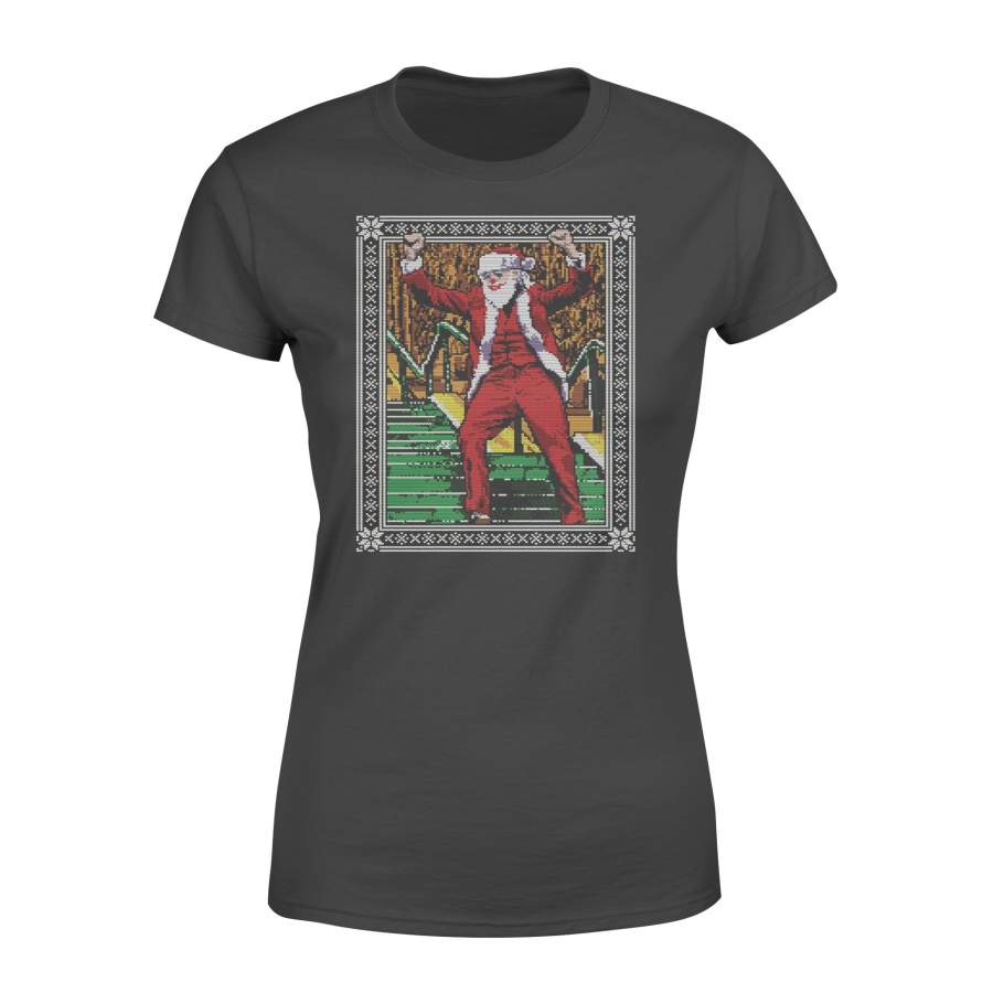 Ugly Christmas Joker dancing on stairs Dank Meme Women’s T-shirt