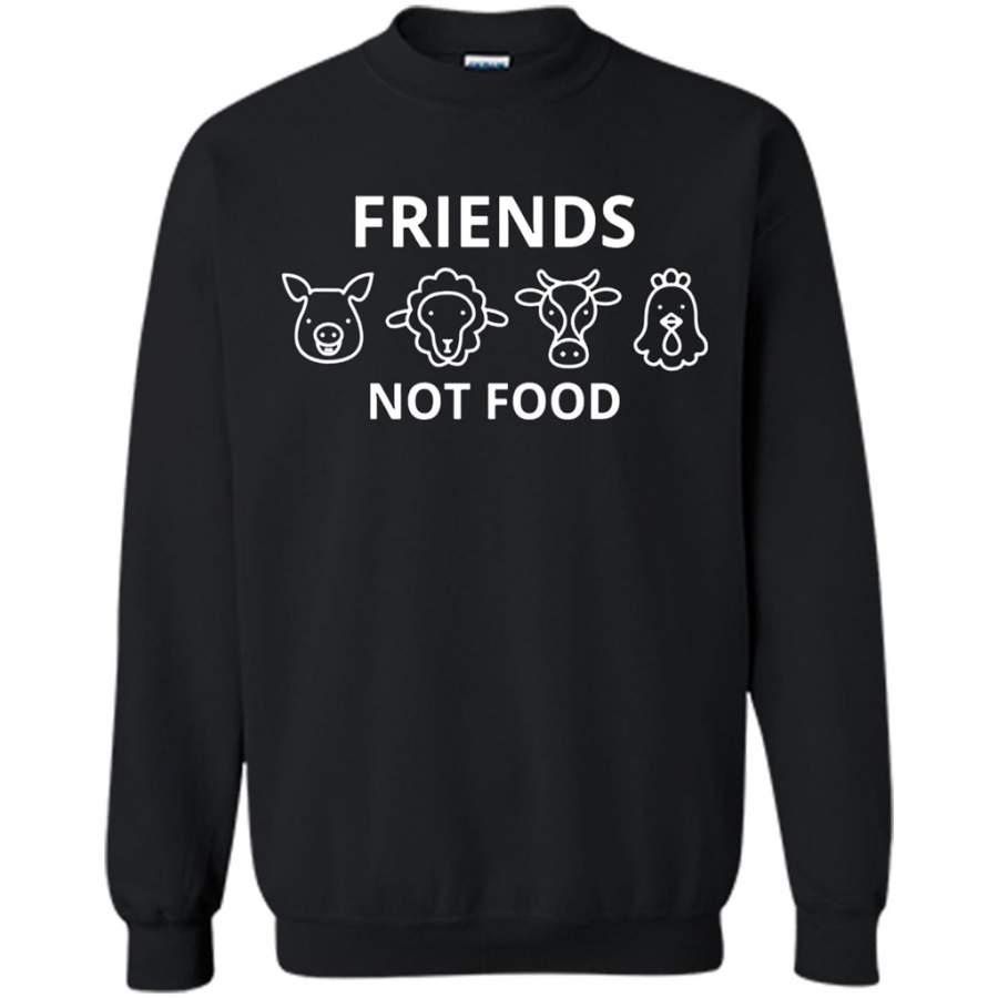 Animal Are Friends Not Food B – Gildan Crewneck Sweatshirt