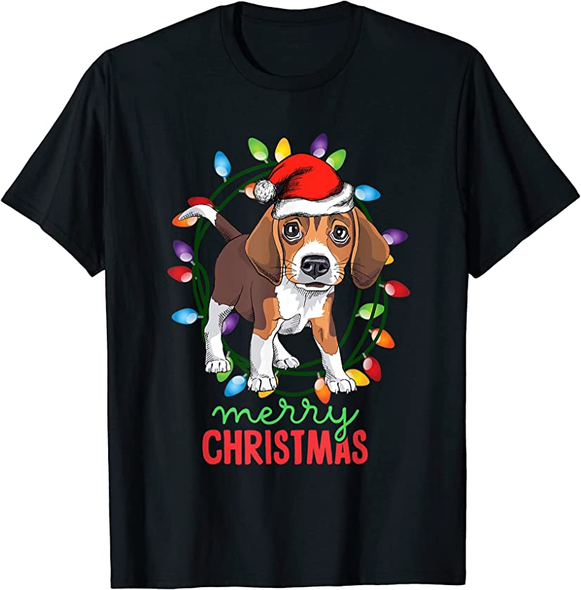 Santa Puppy Beagle Dog Ugly Sweater Christmas Beagle lover T-Shirt