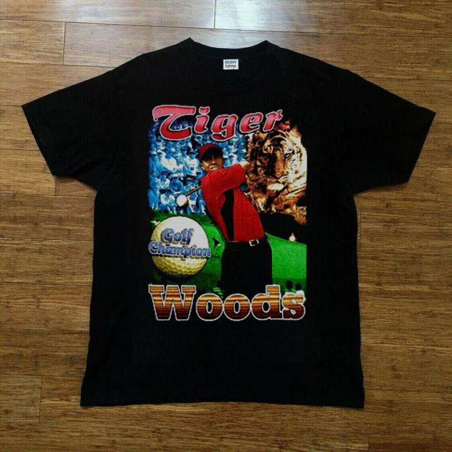 Tiger Woods Vintage T Shirt Rap Tee Gildan Shirt Reprint