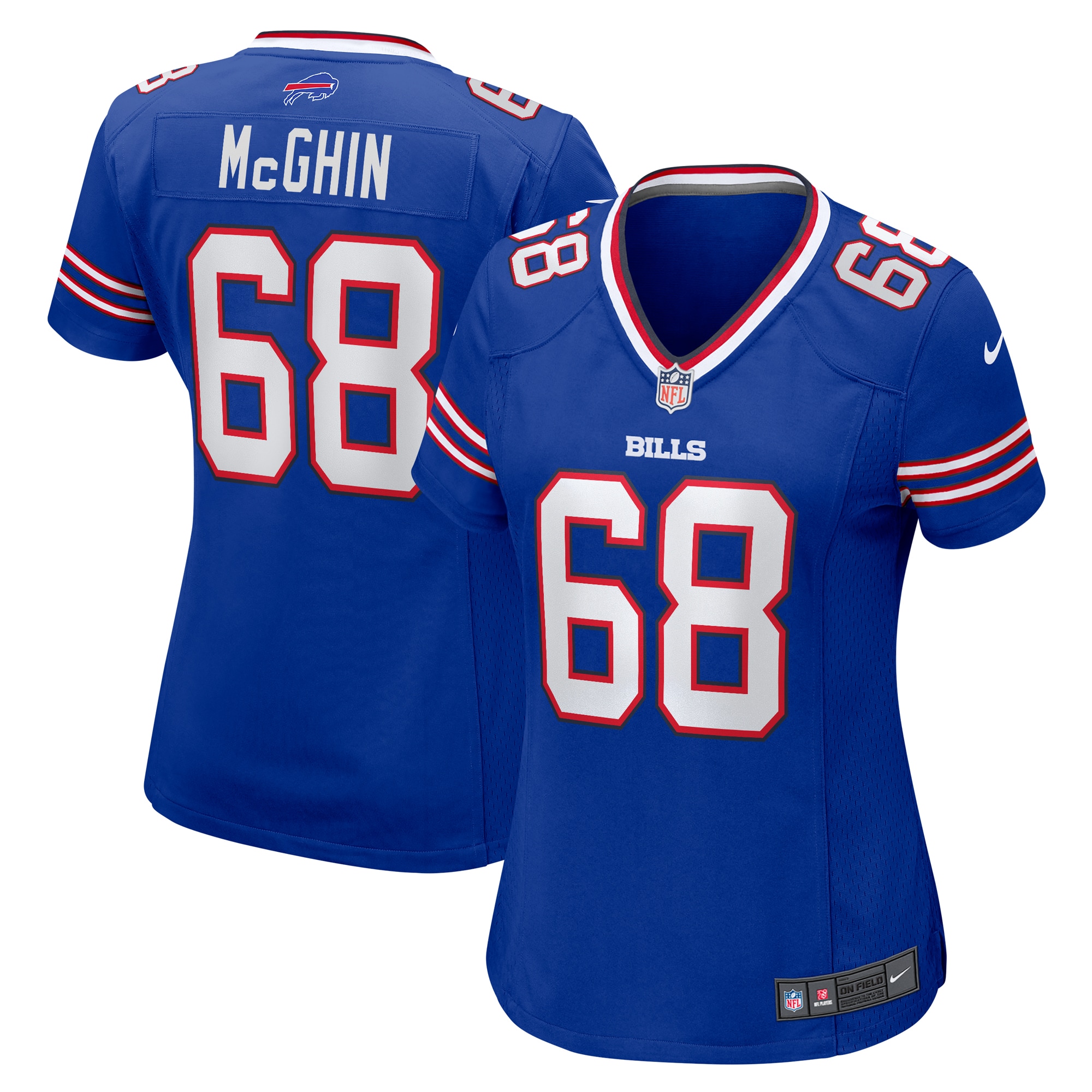 Women’s Buffalo Bills Garrett McGhin Royal Team Game Jersey