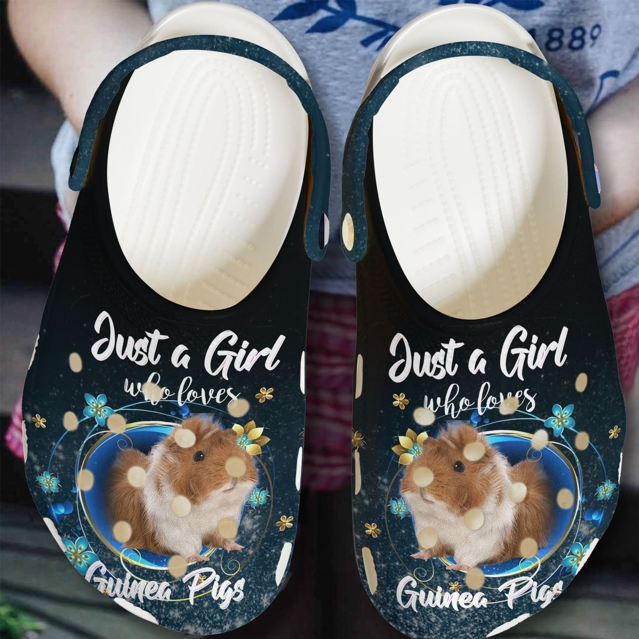 Guinea Pigs Personalized Clog, Custom Name, Text, Color, Number Fashion Style For Women, Men, Kid, Print 3D Just A Girl Who Loves Guinea Pigs