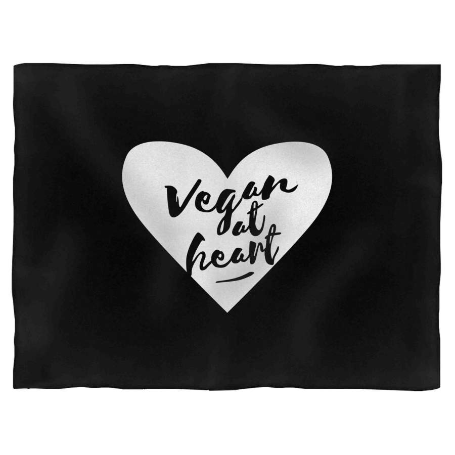 Vegan At Heart Animal Rights Plant Based Love Blanket