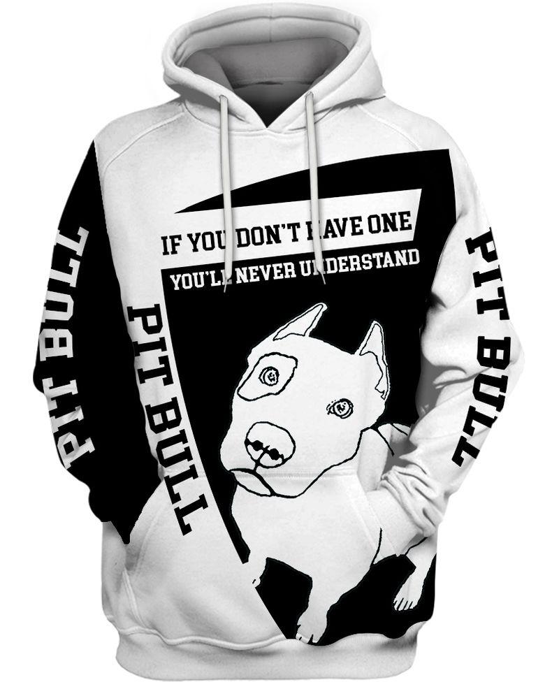 Dog And Owner Gifts 3D Print Pitbull  Adult Unisex
