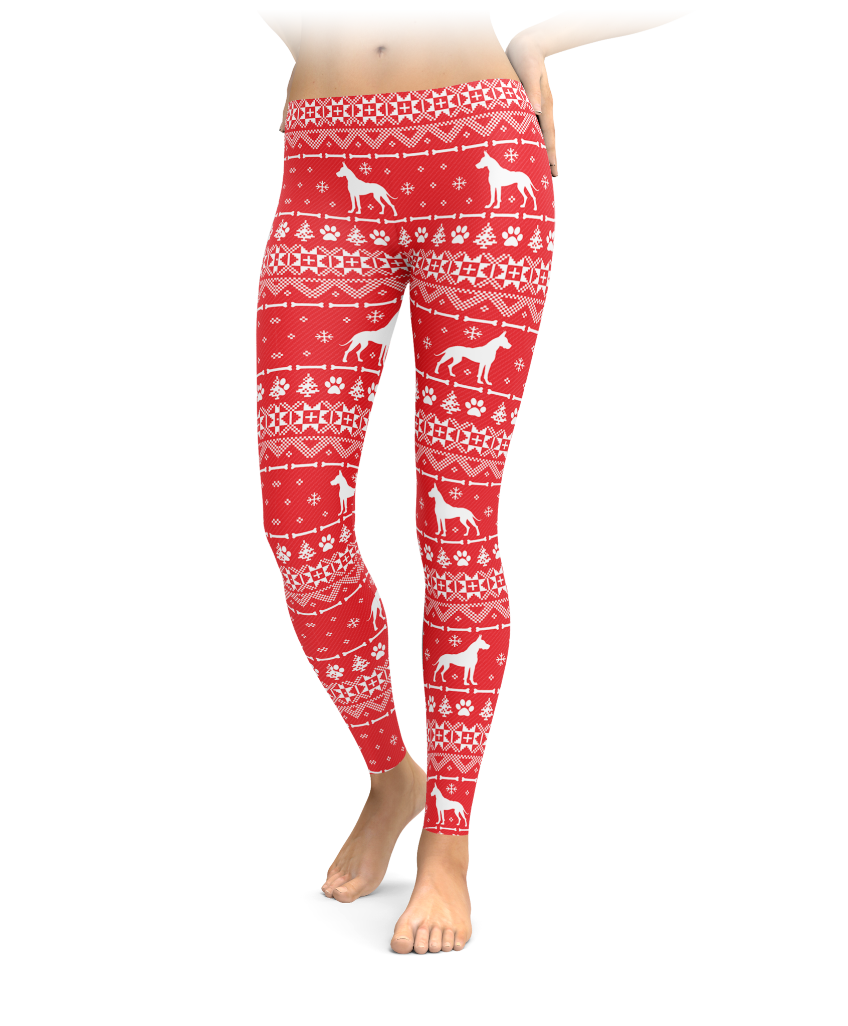Nordic Great Dane Leggings – Red