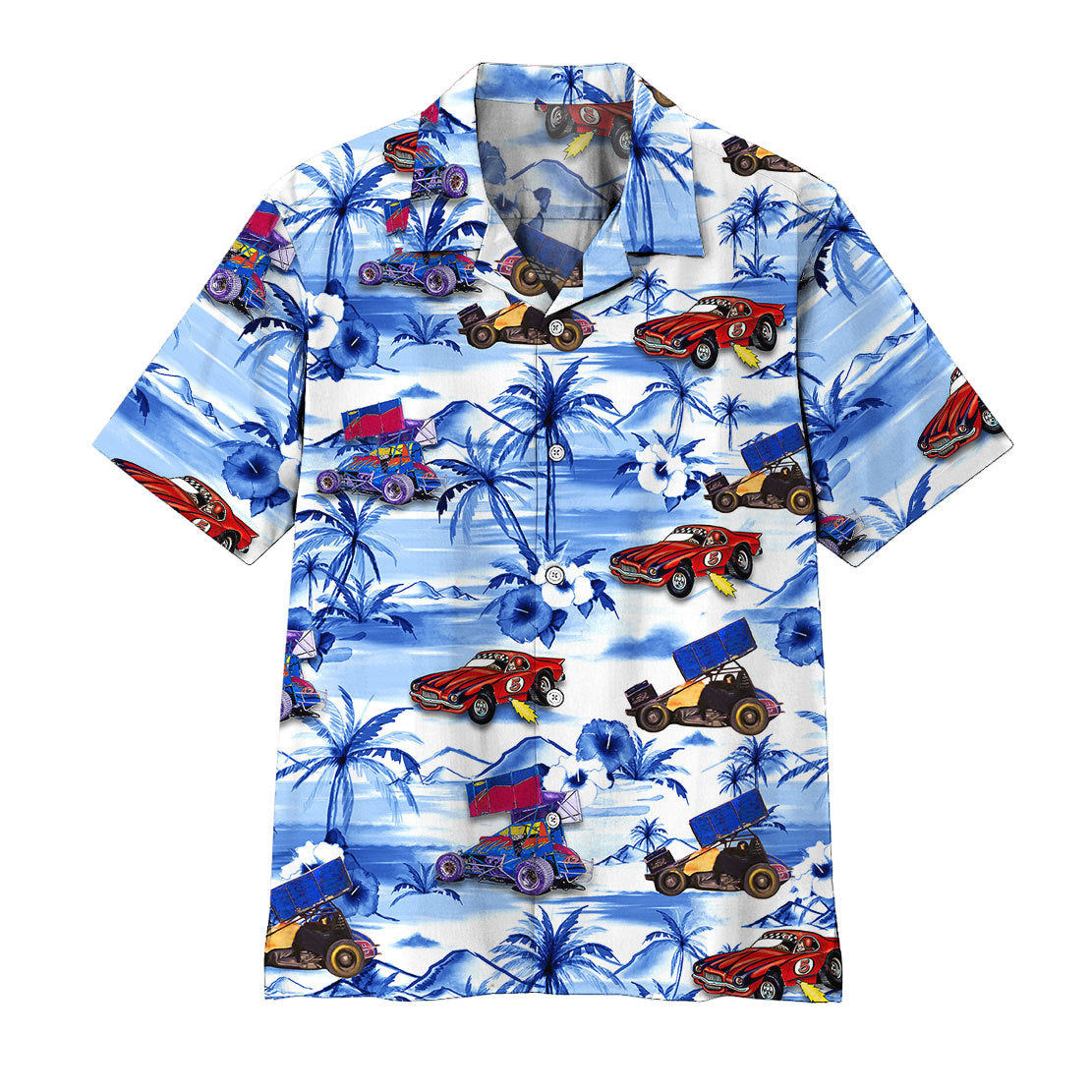 Gearhumans Dirt Track Racing Hawaiian Shirt Ha92113