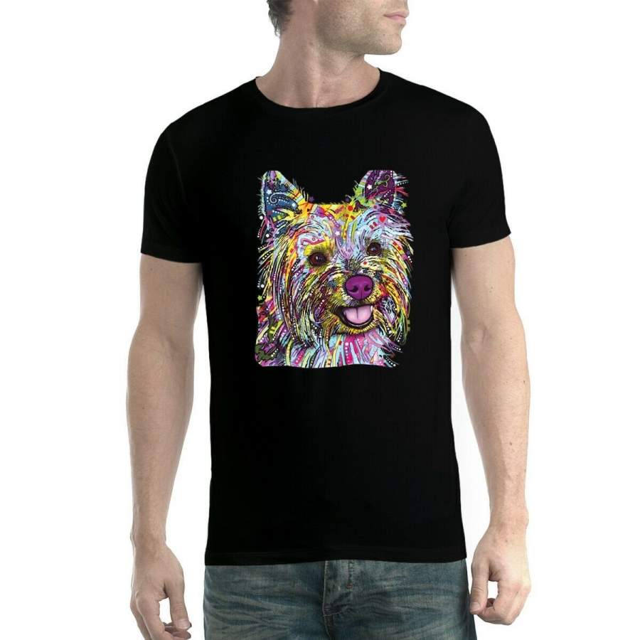 Yorkshire Terrier Dog Yorkie Art Design Mens T-shirt