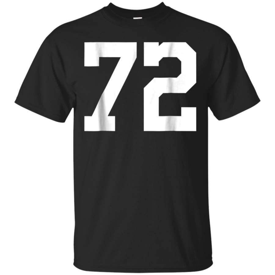 AGR 72 Sports Jersey Number T-Shirt for Team Fan Player Coach