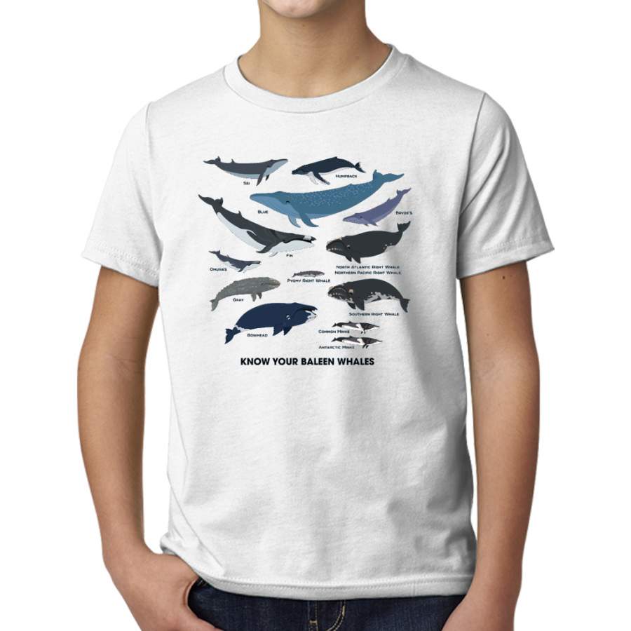 Know Your Baleen Whales Young T-Shirt