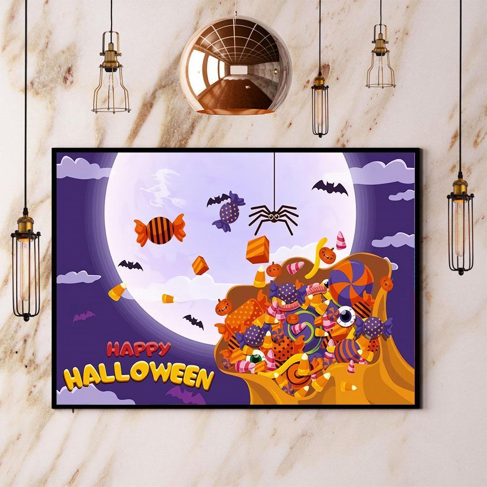 Halloween Party Halloween Gift Paper Poster No Frame  Matte Canvas Wall Decor