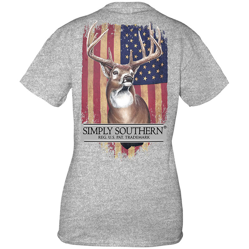 Simply Southern Usa Deer Flag Unisex T-Shirt