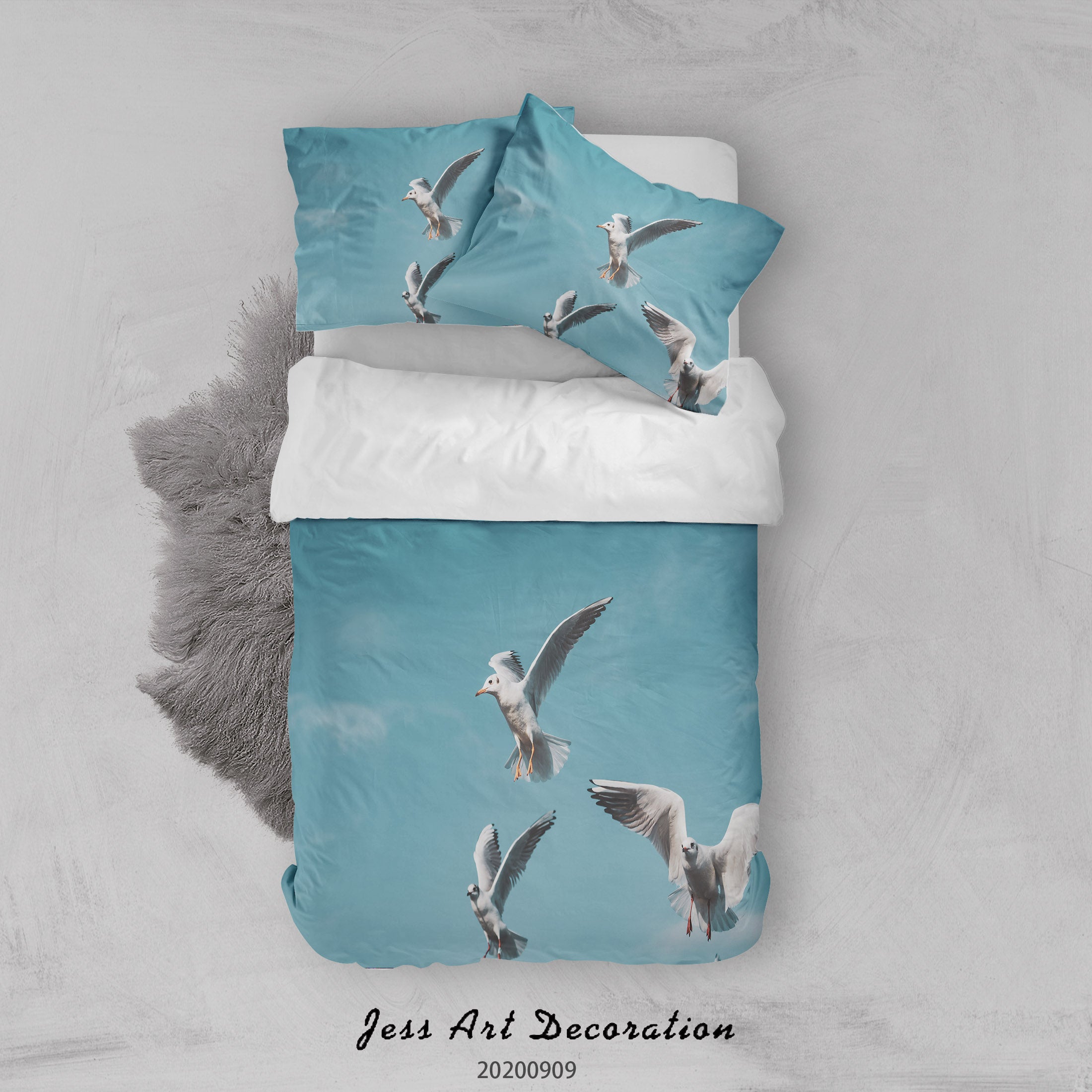 3D Animal Bird Quilt Cover Set Bedding Set Duvet Cover Pillowcases Wj 6095