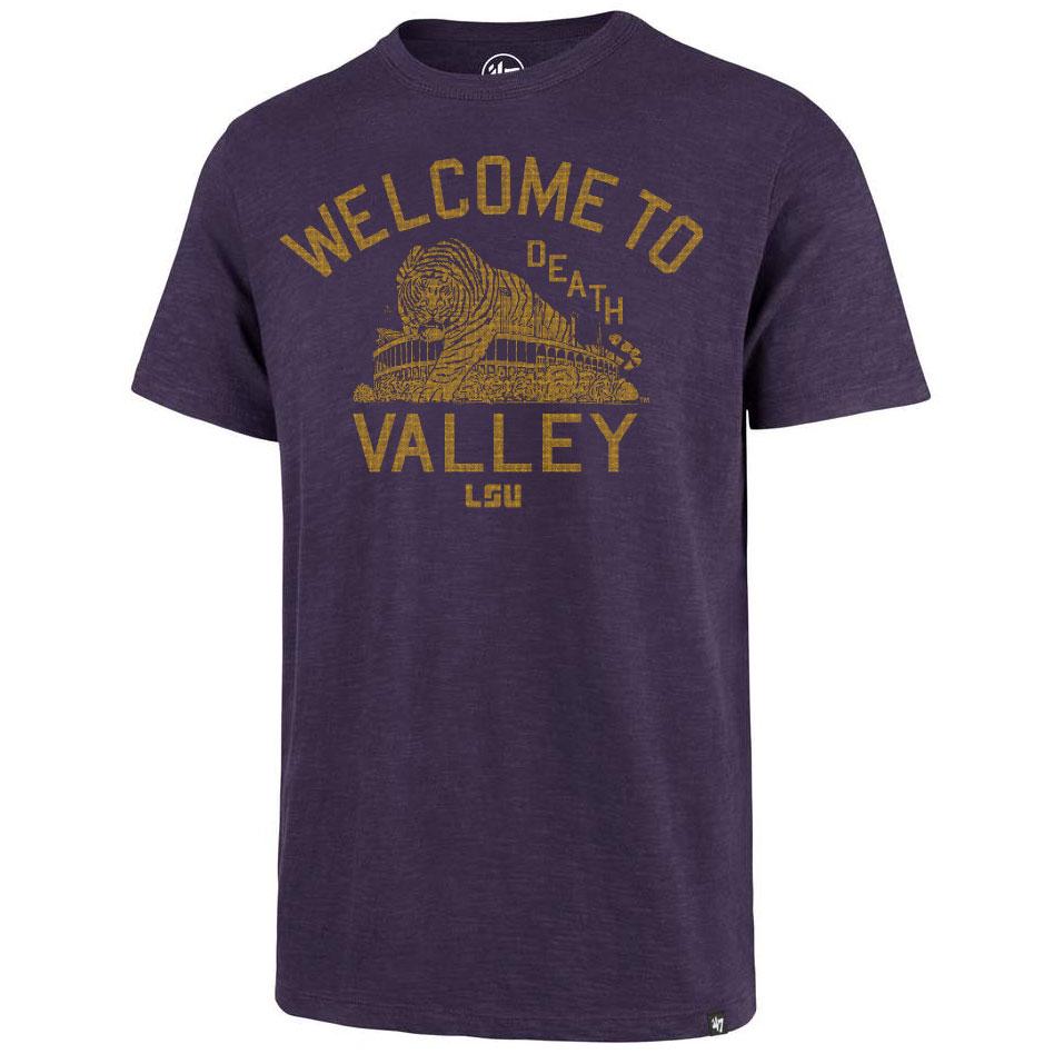 47 Brand Lsu Tigers Welcome To Death Valley Scrum T-Shirt – Purple