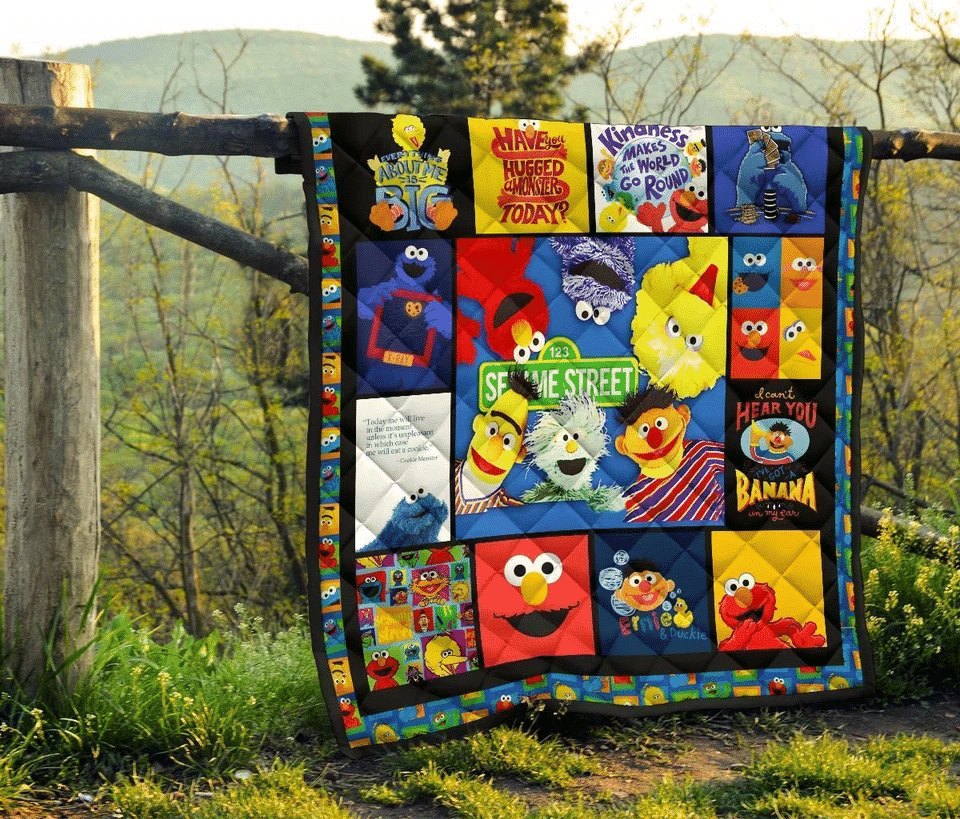 Sesame Street Funny Fan Gift Idea Quilt Blanket